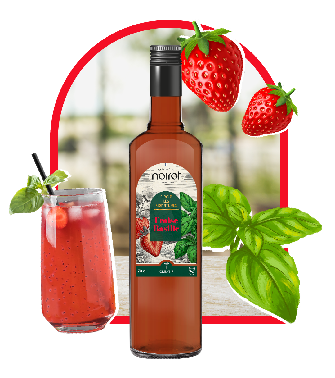 SIROP FRAISE BASILIC