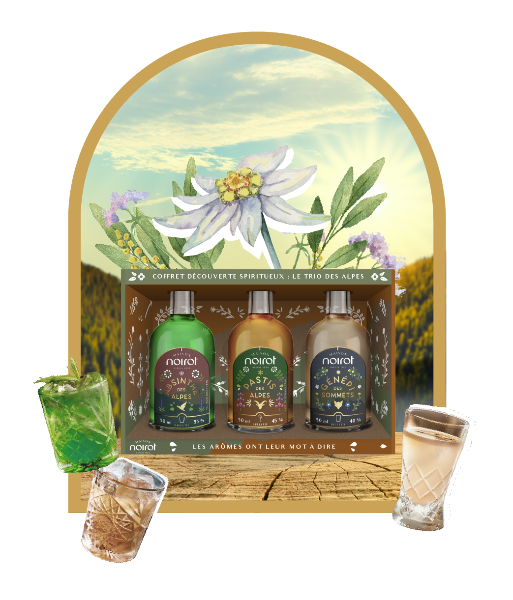 Coffret de mignonettes Trio des Alpes
