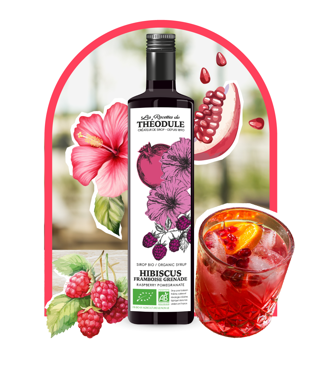 SIROP HIBISCUS FRAMBOISE GRENADE